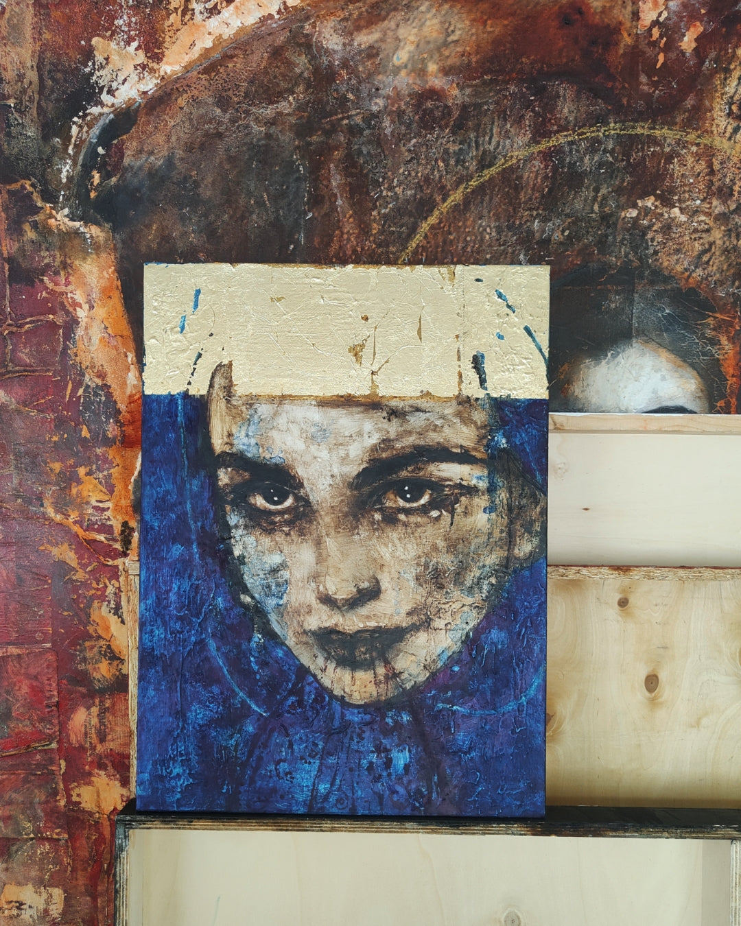 Blue And Gold 70x50cm