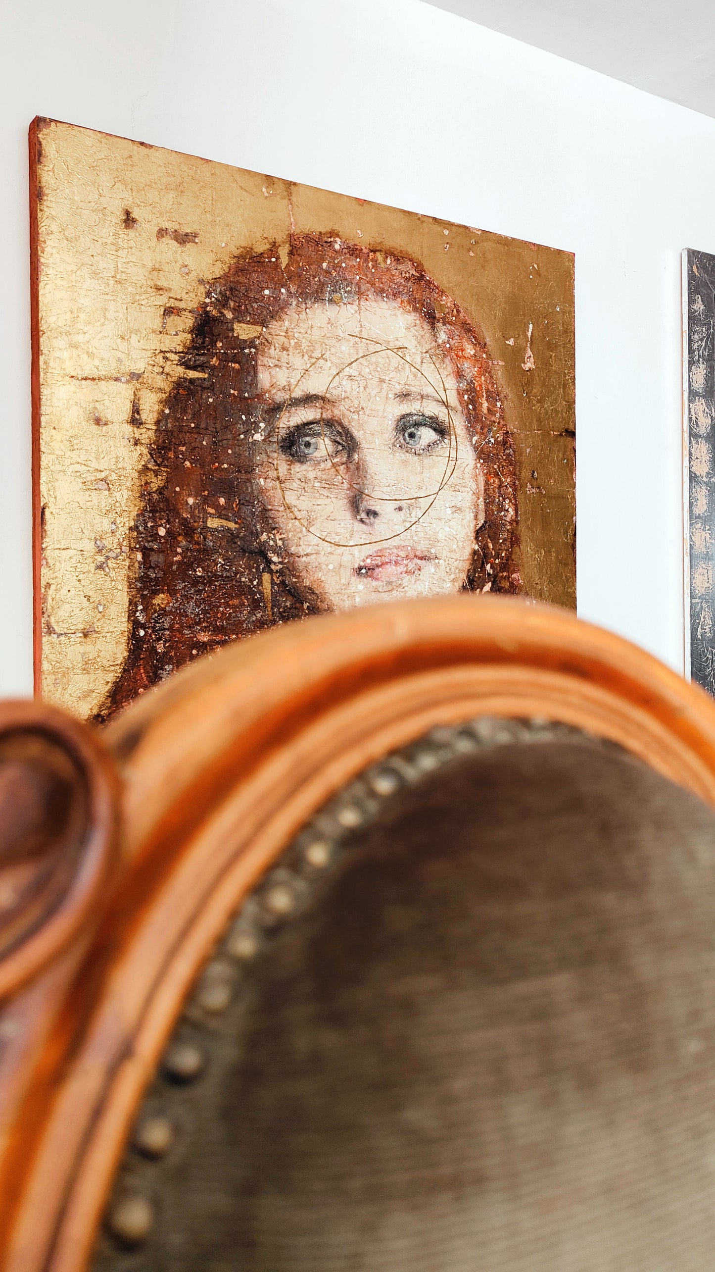 Stampa da un dipinto originale a tecnica mista su pannello di legno 180x180cm