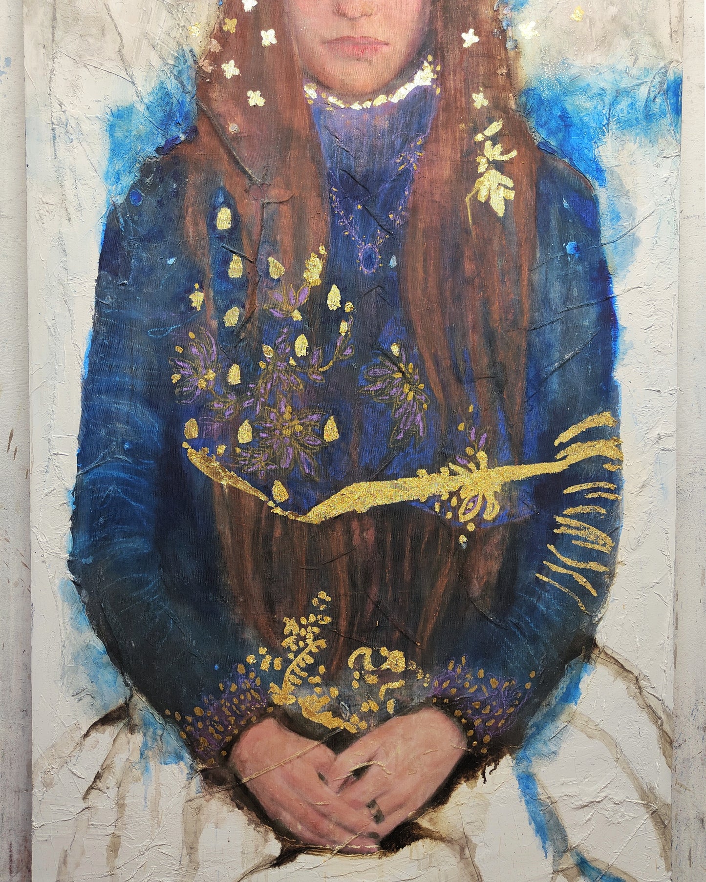 Grande disegno in blu 187x90cm