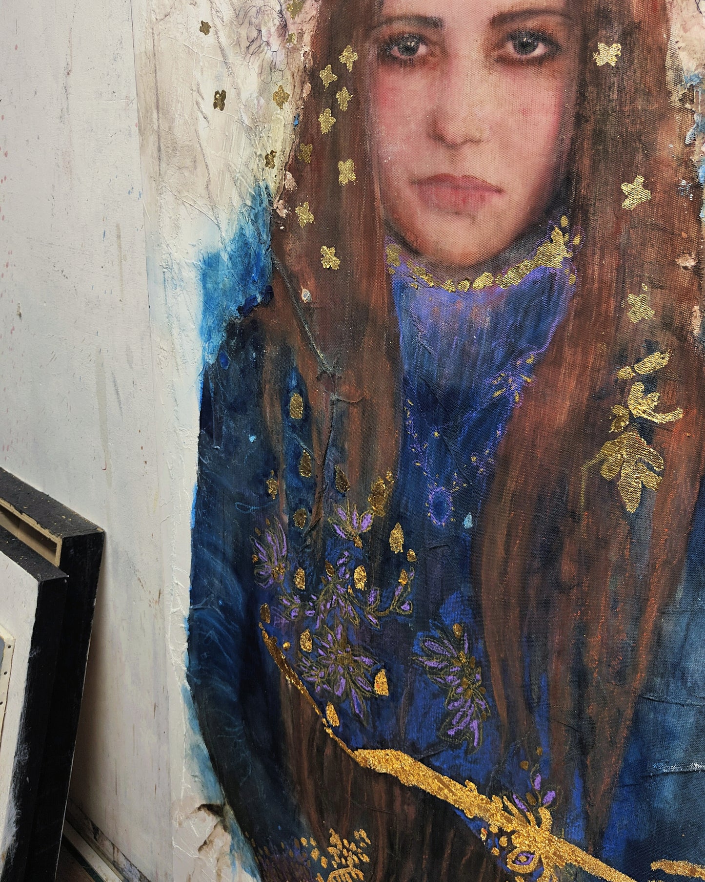 Grande disegno in blu 187x90cm
