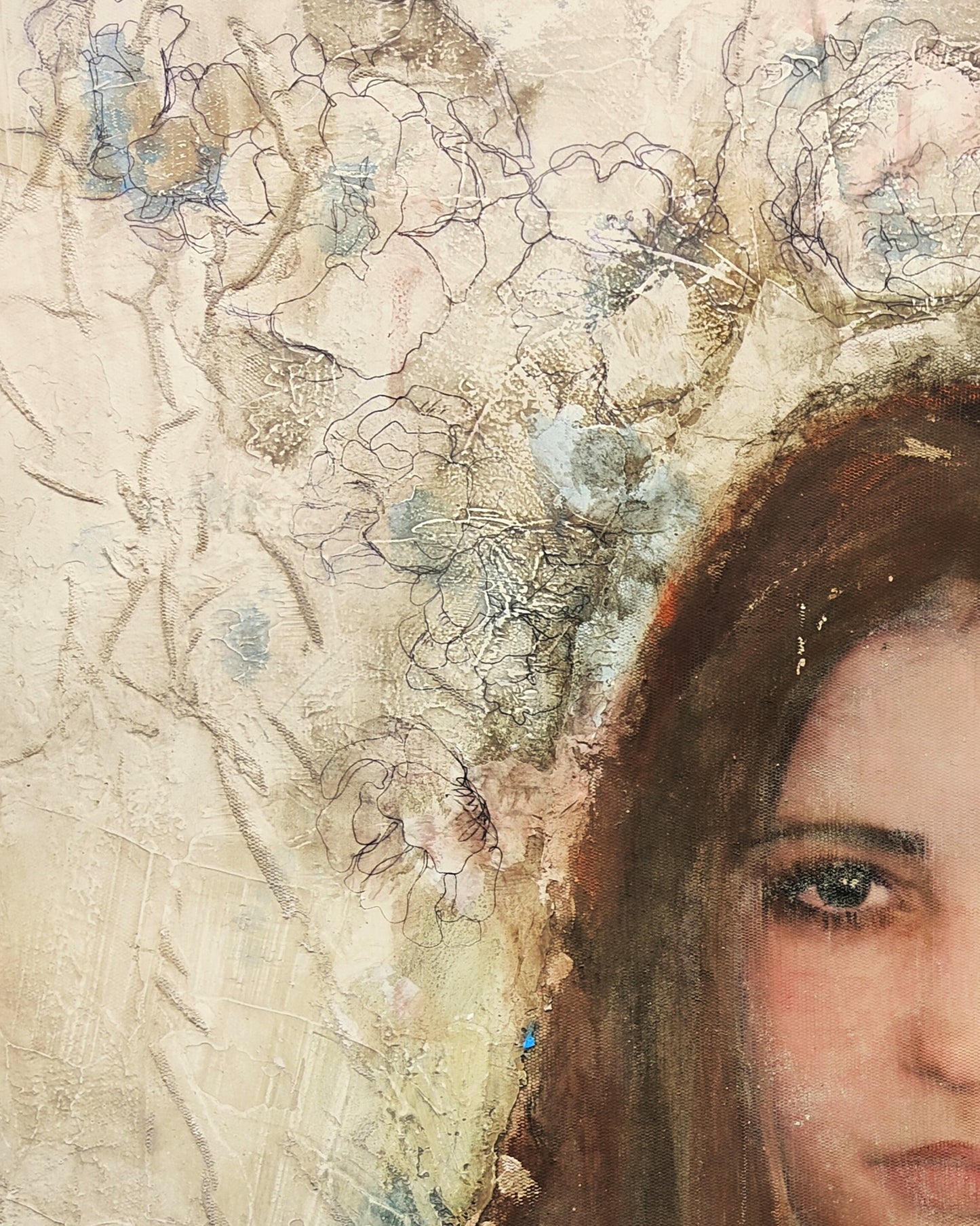 Grande disegno in blu 187x90cm