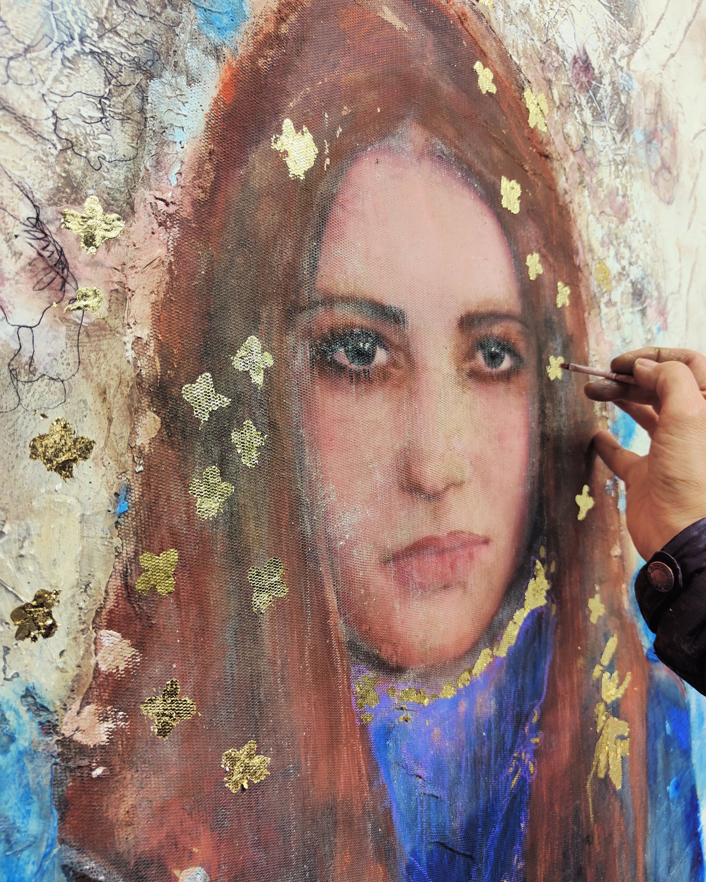 Grande disegno in blu