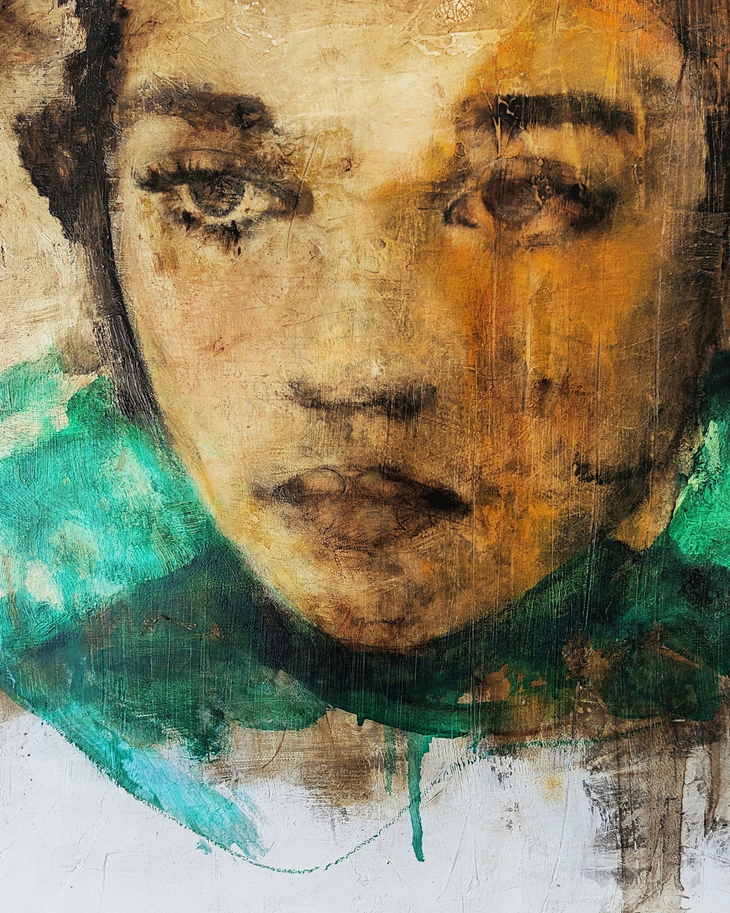 Ritratto in verde - 60x60cm