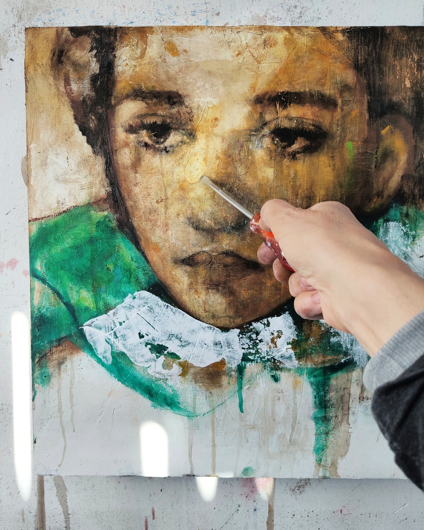 Ritratto in verde - 60x60cm