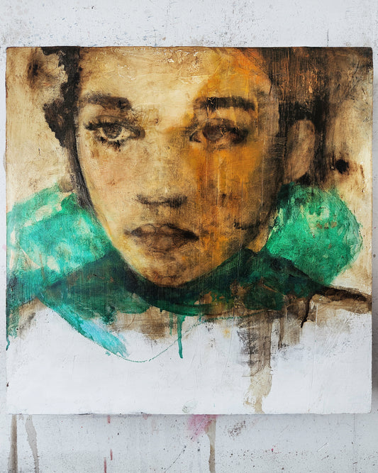 Ritratto in verde - 60x60cm