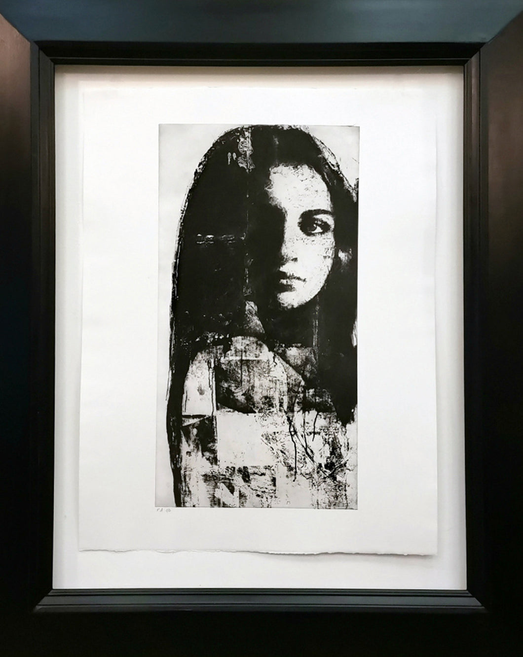 Giada e la Luna, stampa d'autore, pezzo unico, 105x75cm