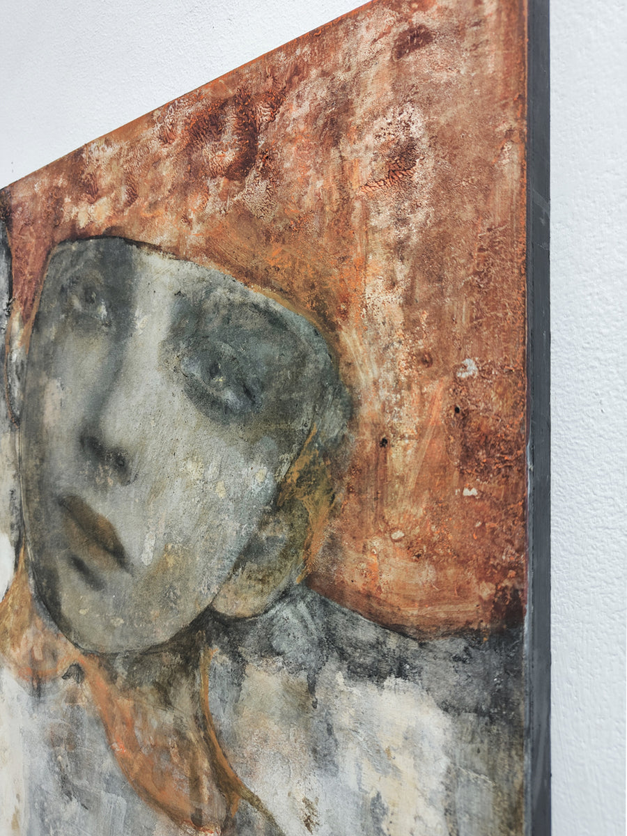 Eri un bambino con il cappello troppo grande - 50x40cm